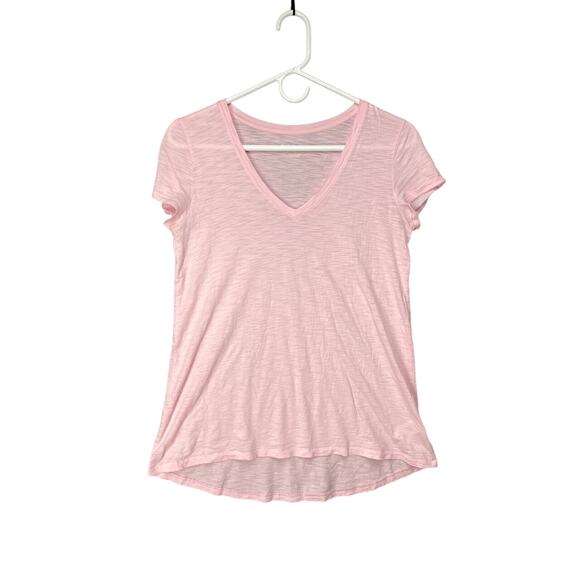Lilly Pulitzer Etta V-Neck short-sleeve top light pink color sz S Pima Cotton - Picture 1 of 7